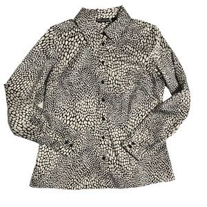 PAMELA DENNIS Women’s long sleeves Animal Print Shirt Sz M